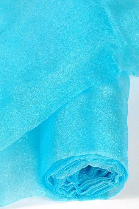 60" X 15yds Shimmer Organza Fabric Turquoise