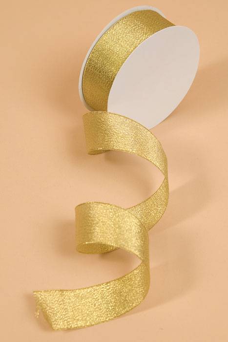 1.5" X 25yds Luster Metallic Ribbon Gold