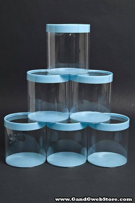 4" X 4" Cylinder Blue Pkg/6