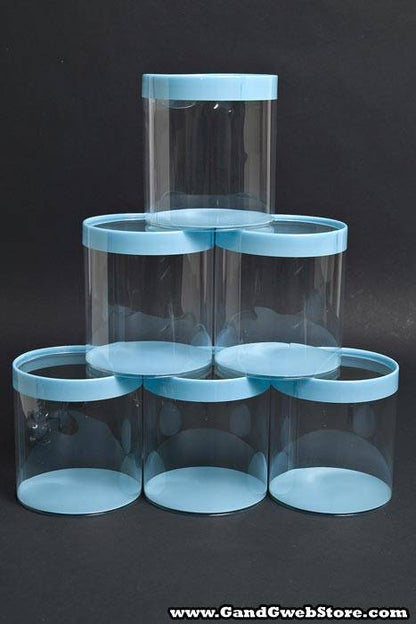 4" X 4" Cylinder Blue Pkg/6