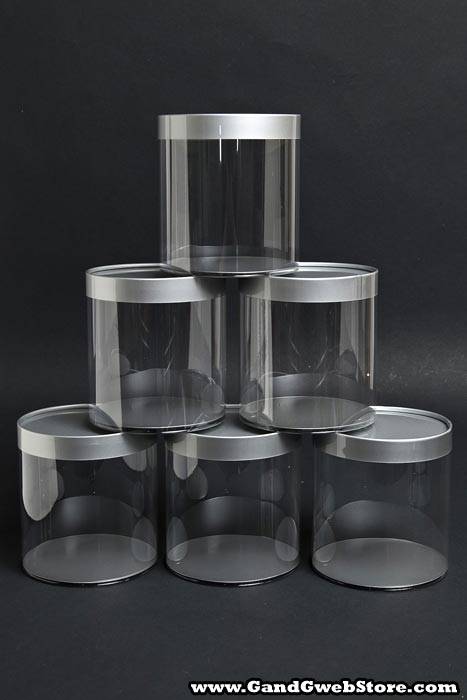 4&quot; X 4&quot; Cylinder Silver Pkg/6