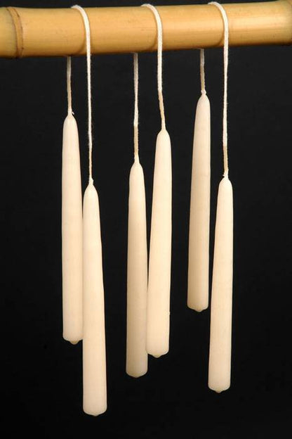 6" Joined Wick Taper Candle Ivory Pkg/12