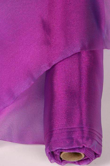 60" X 15yds Shimmer Organza Fabric Deep Purple