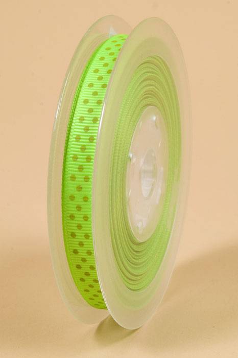 3/8" X 17yds Grosgrain Acid Green 
