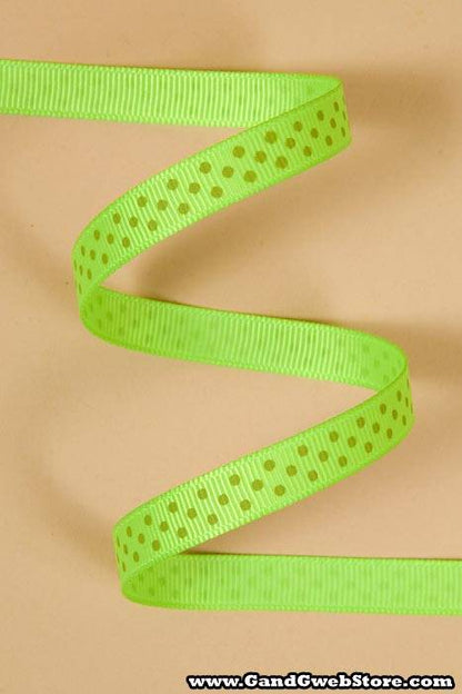 3/8" X 17yds Grosgrain Acid Green 