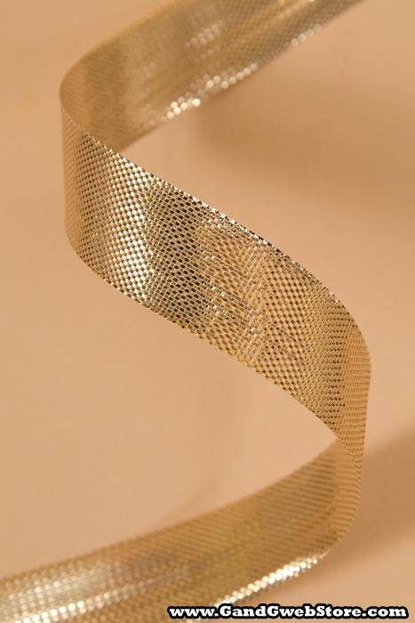 16mm X 25yds Metalique Ribbon Gold