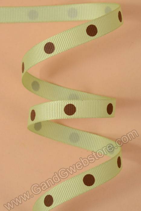 3/8" X 17yds Grosgrain Lime Juice 