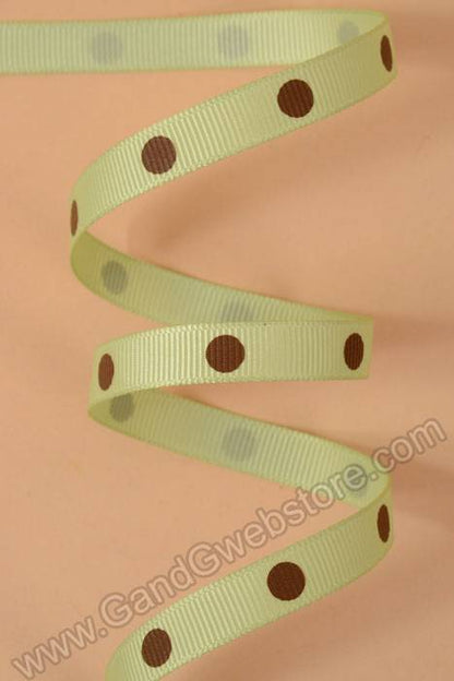 3/8" X 17yds Grosgrain Lime Juice 