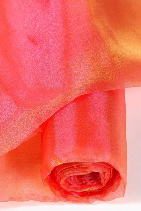 60" X 15yds Shimmer Organza Fabric Pink/gold