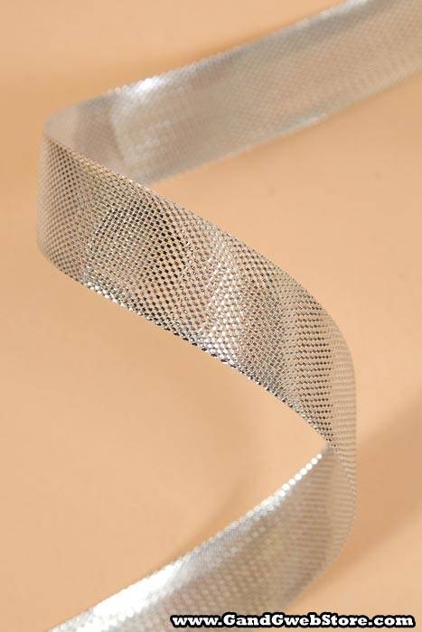 16mm X 25yds Metalique Ribbon Silver