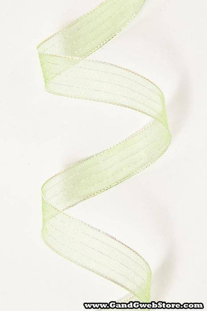 5/8" X 50yds Harmony Sheer Ribbon Lime
