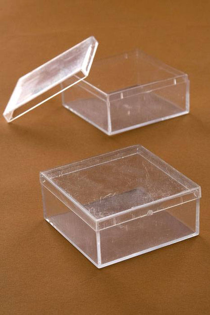 2.5" X 1.25"  Square Box Clear Pkg/12