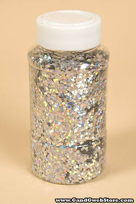 16oz X 0.125" Laser Glitter Silver/iridescent