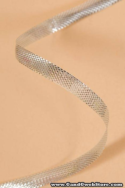 6mm X 25yds Metalique Ribbon Silver