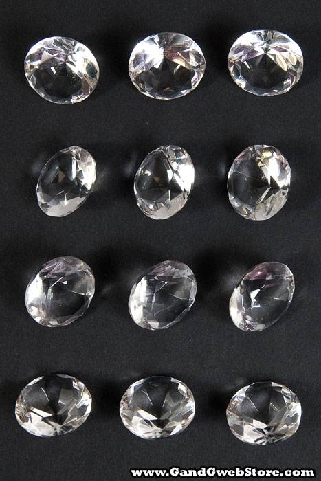 20mm Crystal Diamond Clear Pkg/12