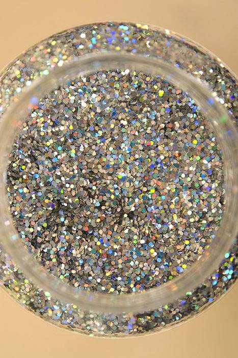 16oz X 0.035" Laser Glitter Silver/iridescent