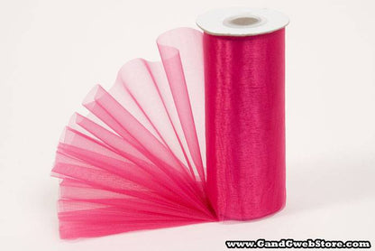 6" X 25yds Organza Azalea