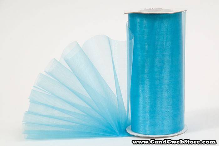 6" X 25yds Organza Turquoise