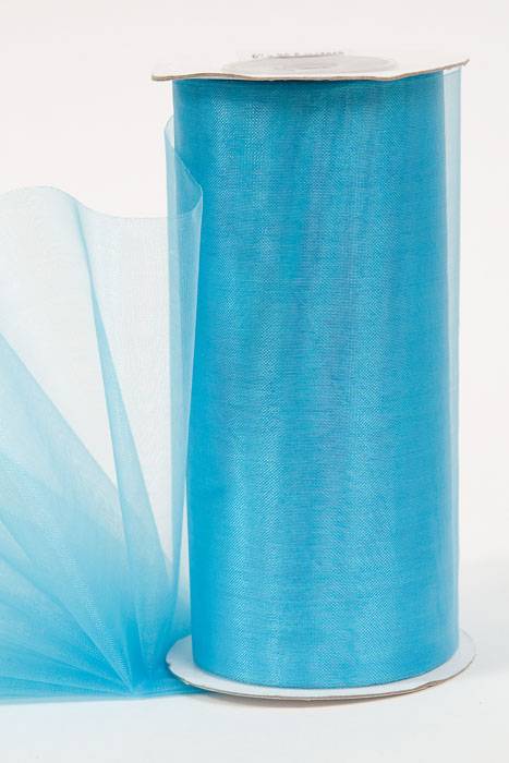 6" X 25yds Organza Turquoise