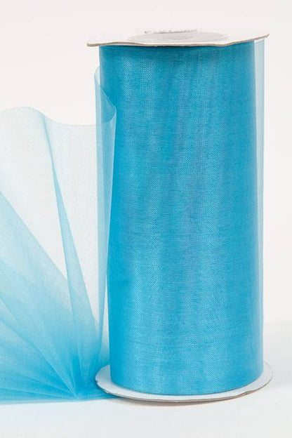 6" X 25yds Organza Turquoise