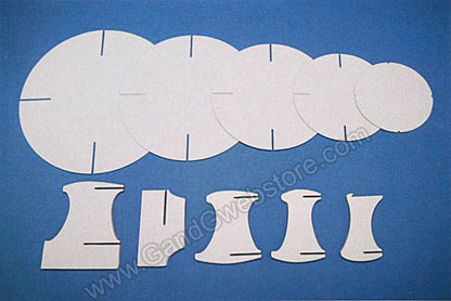 15" X 20" Round Paper Dessert Tower White