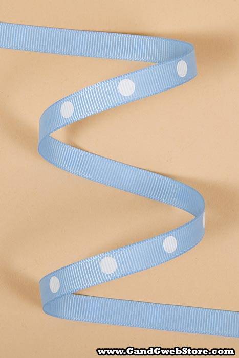 3/8"  X17yds Grosgrain Blue Mist 