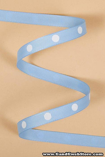 3/8"  X17yds Grosgrain Blue Mist 