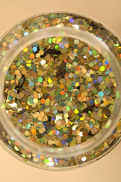 16oz X 0.125" Laser Glitter Antique Gold/iridescent