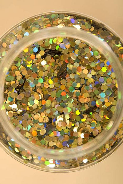 16oz X 0.125" Laser Glitter Antique Gold/iridescent