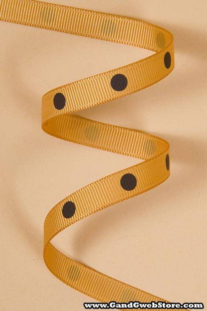 3/8" X 17yds Grosgrain Old Gold 