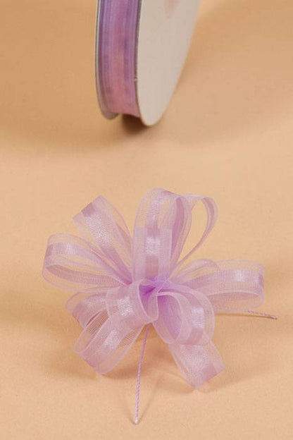 3/8" X 25yds Sheer Pull Bow Ribbon Lavender