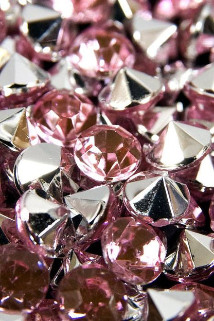 5mm Diamond Rhinestone Pink Pkg/210