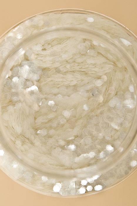 16oz X 0.125" Glitter White