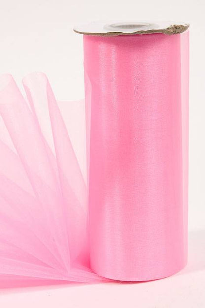 6" X 25yds Organza Hot Pink
