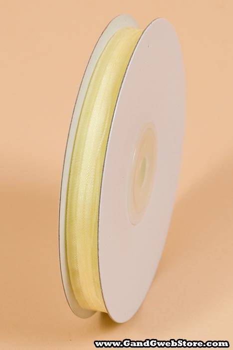 3/8" X 25yds Sheer Pull Bow Ribbon Yellow