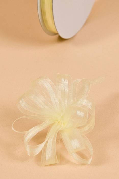 3/8" X 25yds Sheer Pull Bow Ribbon Yellow