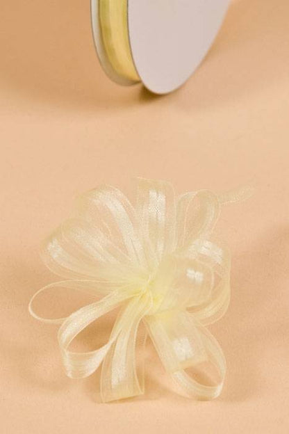 3/8" X 25yds Sheer Pull Bow Ribbon Yellow