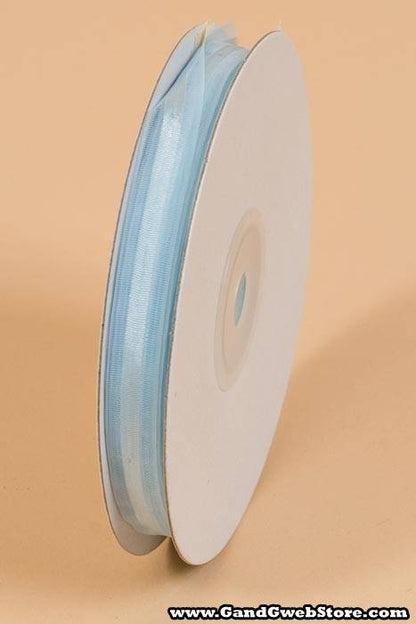 3/8" X 25yds Sheer Pull Bow Ribbon Blue