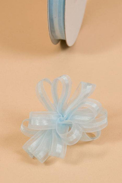 3/8" X 25yds Sheer Pull Bow Ribbon Blue