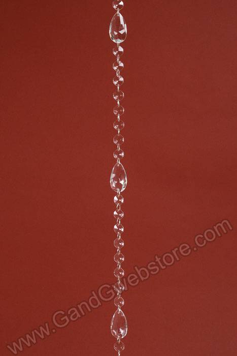 6ft Acrylic Drop Garland Clear