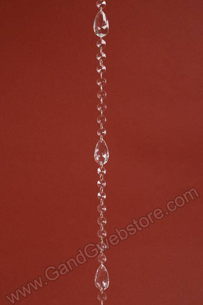 6ft Acrylic Drop Garland Clear