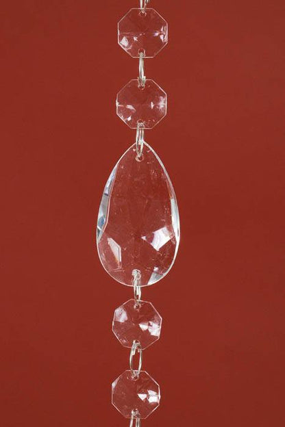 6ft Acrylic Drop Garland Clear