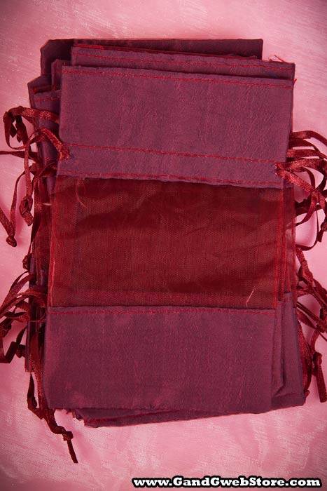 4" X 6â€ Sheer Pouches Bag Two Tone Burgundy Pkg/12