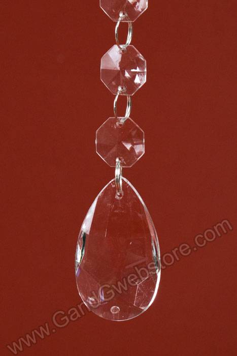 6ft Acrylic Drop Garland Clear