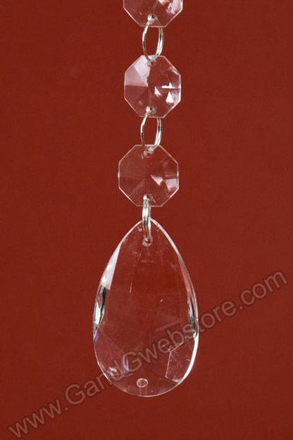 6ft Acrylic Drop Garland Clear