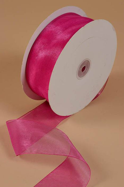 2" X 100yds Organza Ribbon Fuchsia