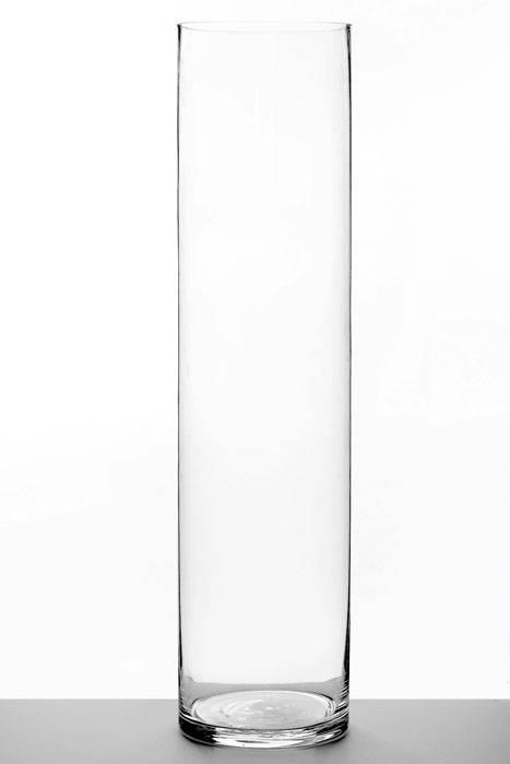 6" X 20" Cylinder Glass Vase Clear
