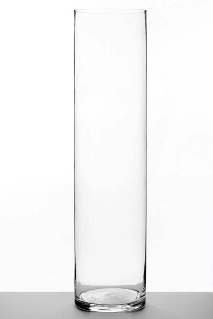 6" X 20" Cylinder Glass Vase Clear