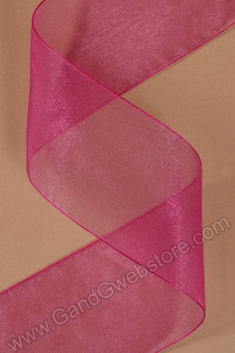 2" X 100yds Organza Ribbon Fuchsia