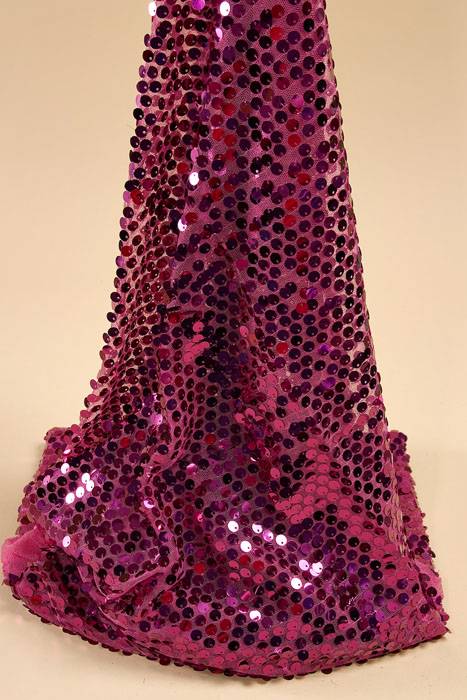 60&quot; X 3yds Sequin Netting Fushia